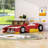 Race Car-Shaped Platform Bed with Shelves-1556231193-1556231194