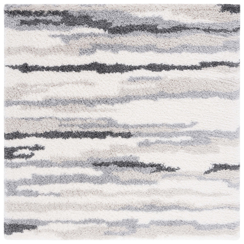 Fontana Shag 800 Performance Striped Rug, Square 6'7"