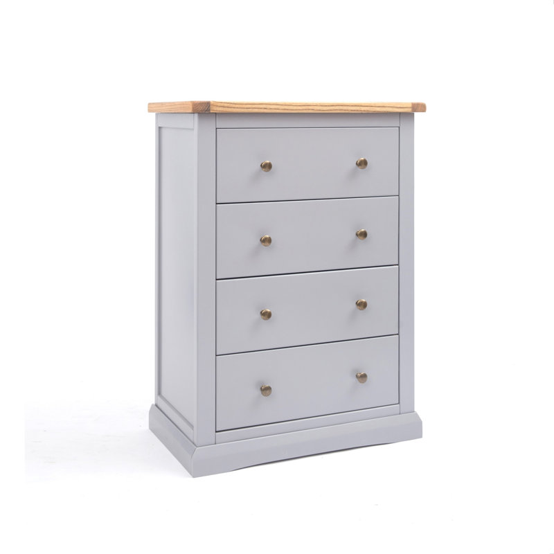 Millar 70cm W 4 - Drawer Chest of Drawers, Grey/Gold
