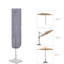 Housse de parasol de patio avec tringle pour parapluies de 7 à 11 pi et parapluies à double face de 15 pi, housse de protection imperméable 600D avec fermeture à glissière, gris