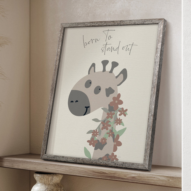 «Born to Stand Out», reproduction encadrée - bois massif, H 11 po x l 9 po