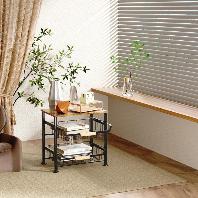 Cabinet Shelving Rack, White/Beige
