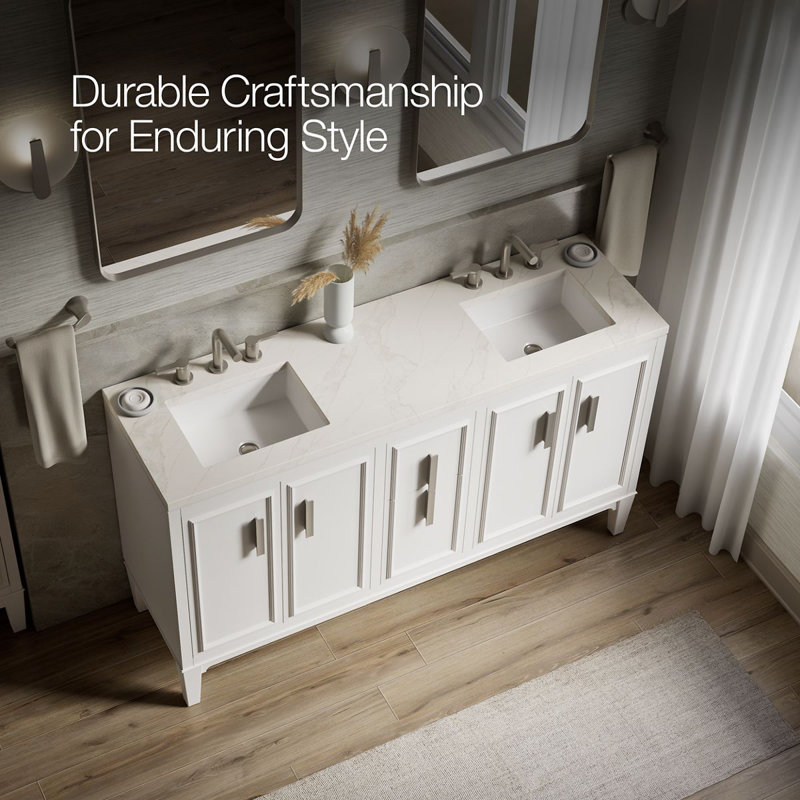 Southerk 60-In Bathroom Vanity Set, White