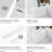 47-Inch Gloss White Acrylic Rectangle Freestanding Bathtub With  Pedestal, Equipped With Chrome Overflow And Pop-Up Drain
