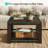 31.5" Square Solid Wood Coffee Table, Mid Century Modern Center Table with 2-Tier Storage for Living Room-1640887470