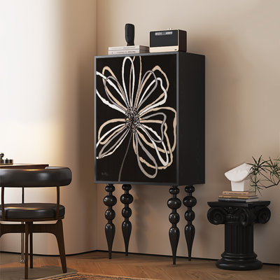 Armoire de rangement multifonctionnelle à pieds hauts