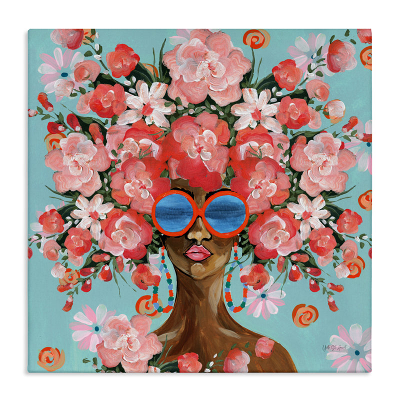 Toile florale «Sunning In Florals», conception d'Yvette St. Amant, H 30 po x l 30 po