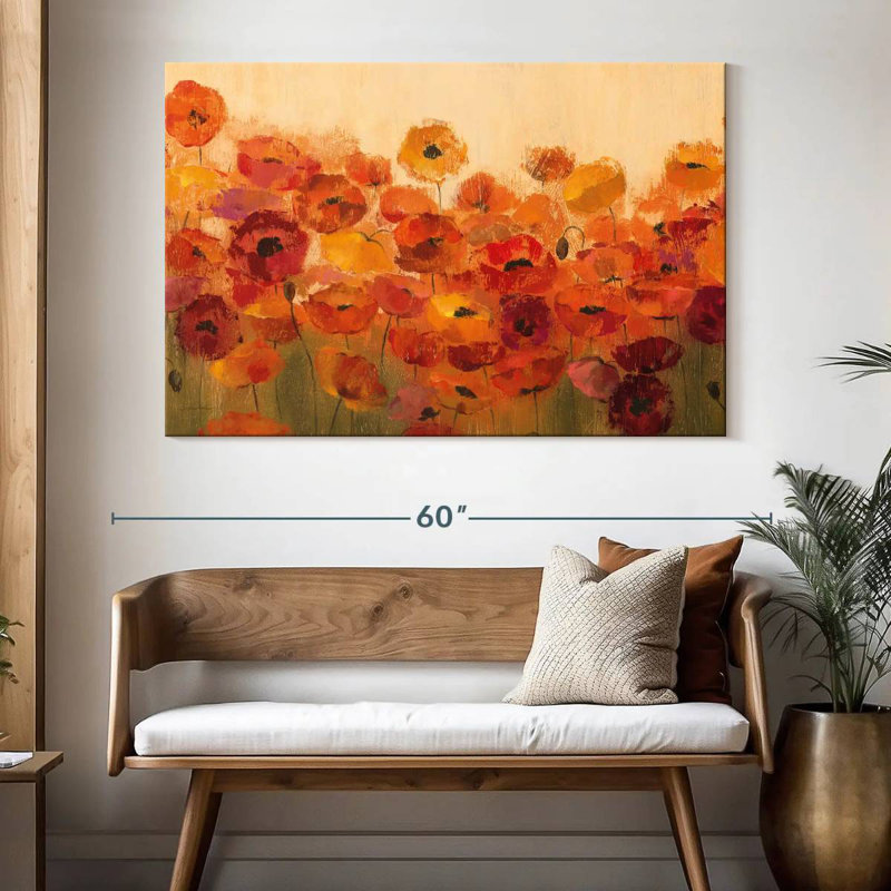 Coquelicots Harnek, H 34 po x l 51 po