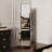 360° Rotating 66"X14" Multifunctional Full Length Mirror With Hook Storage Rack Coat Rack With Mirror Solid Wood Floor Mirror Bedroom Living Room Cloakroom Space Saving-1220589846
