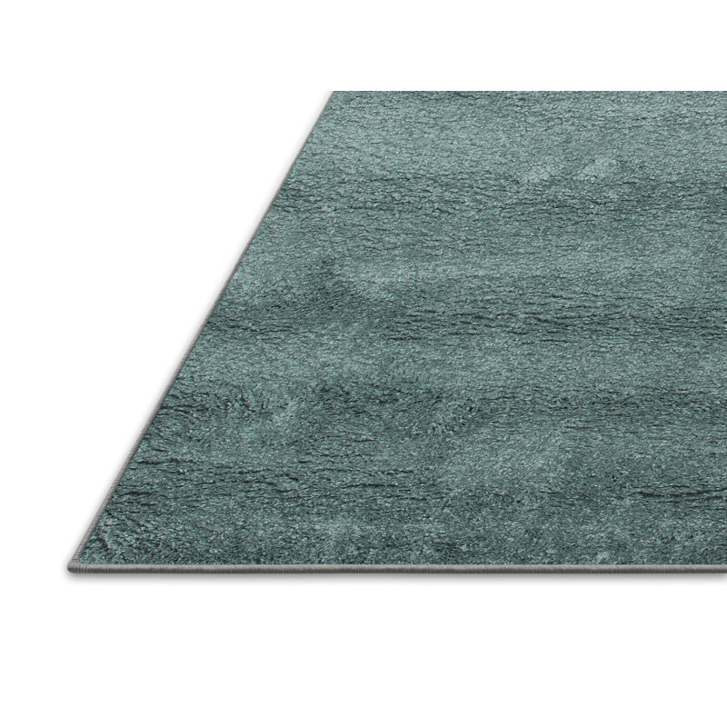 Tapis de zone vert contemporaine, Rectangle 5 pi x 8 pi