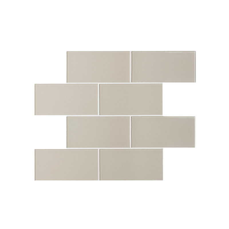 Carreau de mosaïque en verre à bord droit de qualité 3 "x 6" Quality Value Series, Brun clair
