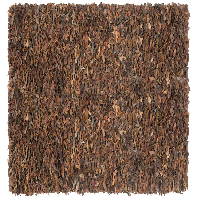 Assar Shag Saddle Area Rug, Square 6'