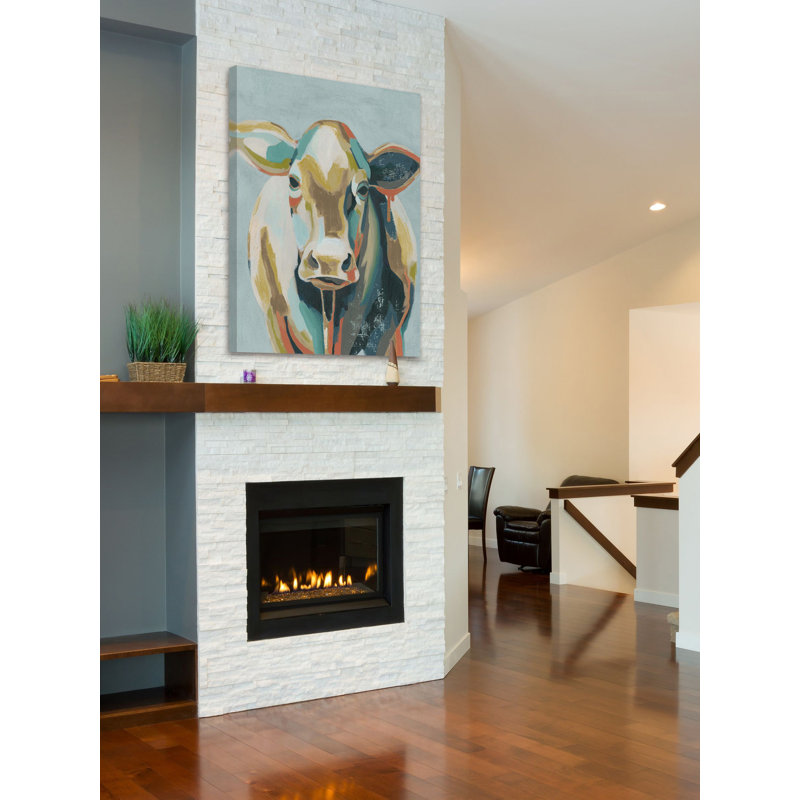 Colourful Cows II - Wrapped Canvas Print, 46 cm H x 30 cm W x 4 cm D