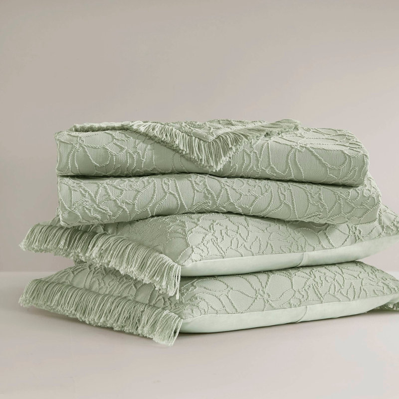 3PCS King Bedspread Set, King Sheet Set + 2 Additional Pieces, Sage