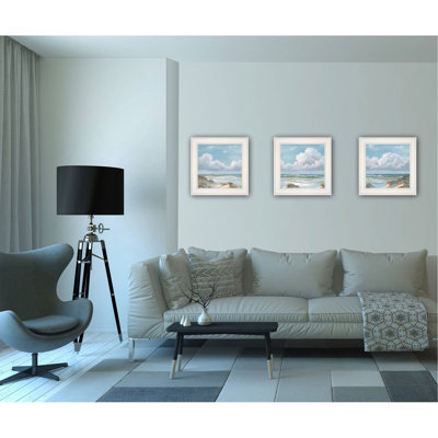 «Beautiful Day I, II, III», art mural encadré, décoration de maison moderne, vignette 3 pièces pour le salon, la chambre à coucher et la maison de campagne par Georgia Janisse