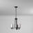 3 - Light Steel Dimmable Chandelier