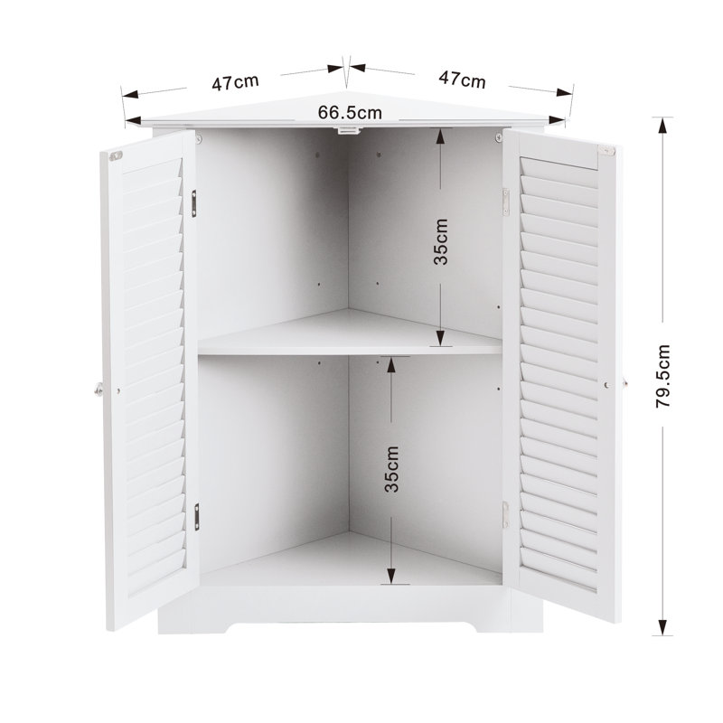 Odense MDF Bathroom Cabinet, White