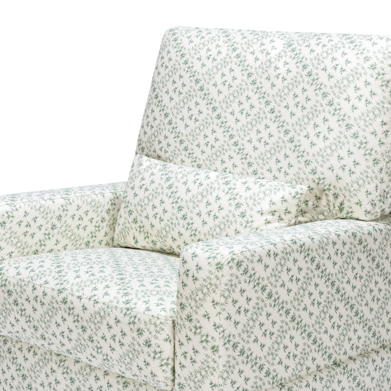 Crawford Upholstered Swivel Glider, Green