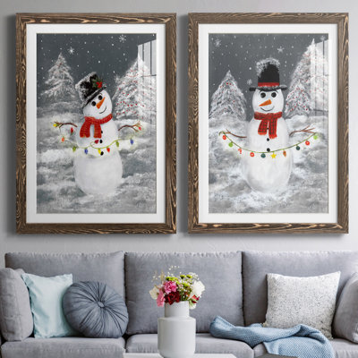 " Festive Snowman I " 2 - Pieces