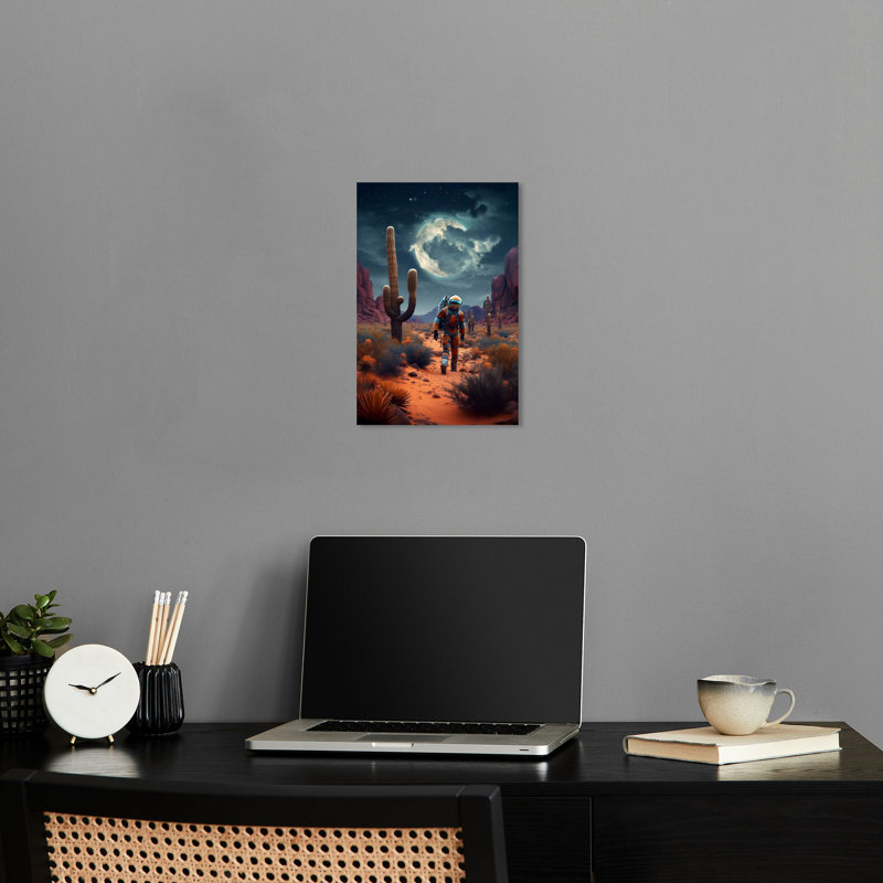 Astronaut Desert Canvas Modern Art by Notoriart, 10" x 15"