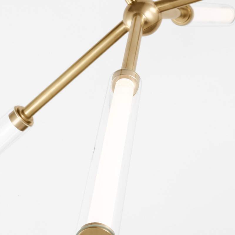 Poza 4 - Light LED Chandelier, Hand-Rubbed Antique Brass