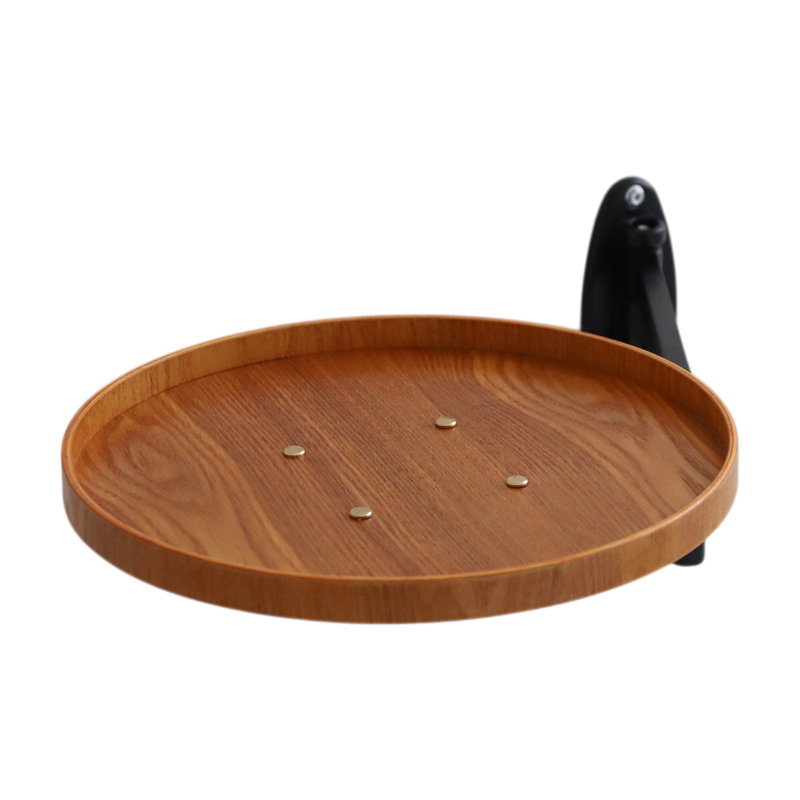 Table d'appoint murale à bras articulé Xaohome, couleur teck, 11,8 po, Teak