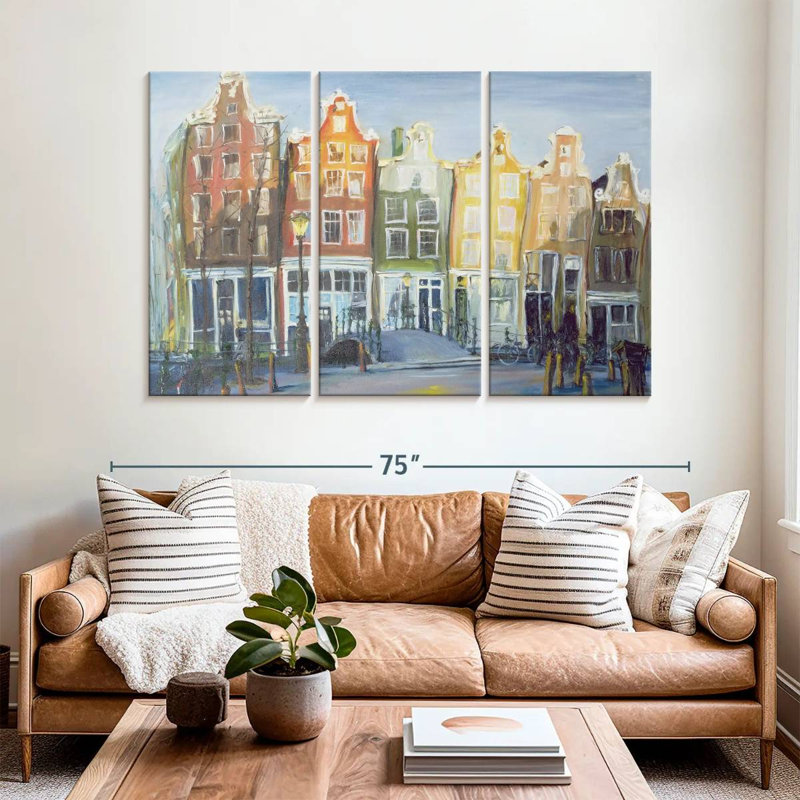 Les maisons Sireci à Amsterdam, H 42 po x l 65 po