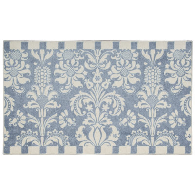 Tapis bleu / blanc Grundy