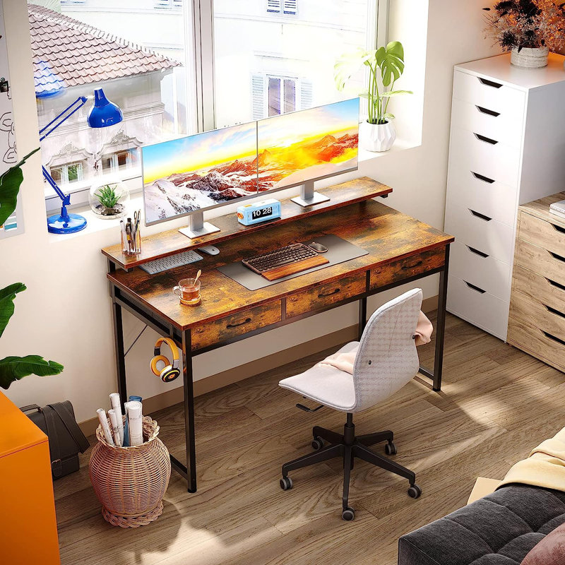 Bureau d'ordinateur rectangulaire, H 33 po x l 55 po x P 19,70 po