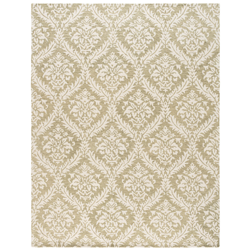 Lauren Ralph Lauren 80% laine touffetée à la main; Tapis damassé 20% coton, Rectangle 8 pi 0 po x 10 pi 0 po