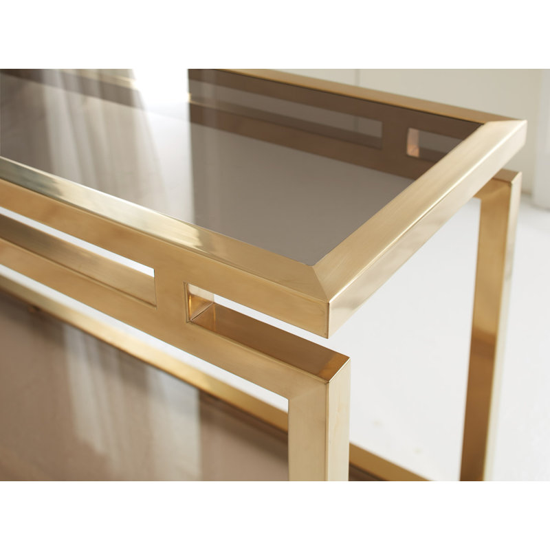 58.5'' Glass Top Console Table