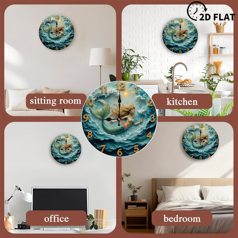 Mermaid Wall Clock