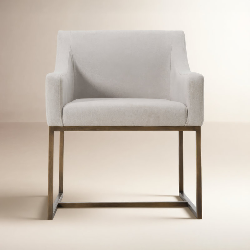 Chaise de salle à manger Teddy, Gris argenté