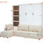 Grand lit blanc avec tablettes, confortable pour la nuit