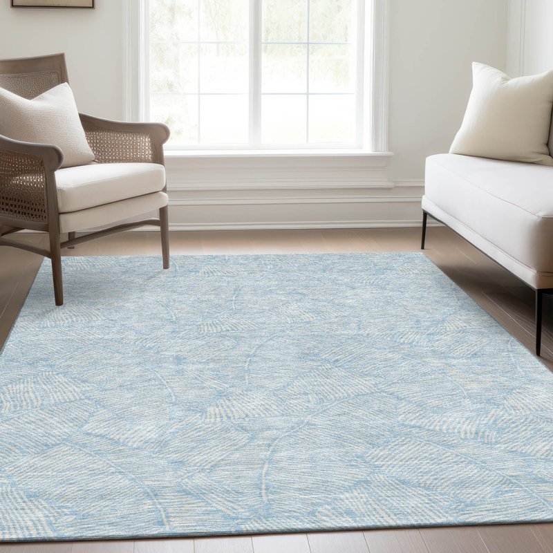 Tapis de qualité supérieure lavable à la machine Prisco Sky, Rectangle 9 pi x 12 pi