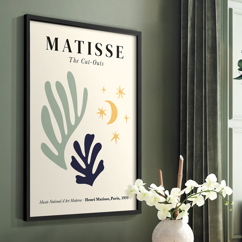 Matisse CECLXIX, reproduction encadrée - bois massif, Noir, H 10 po x l 8 po