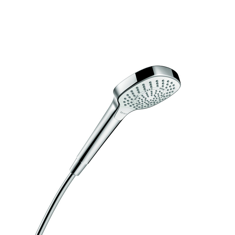 Croma Multi Function Handheld Shower Head, White/Chrome