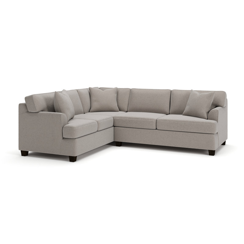Conradina Upholstered L-Sectional, Left Hand Facing, Apollo Pebble Boucle