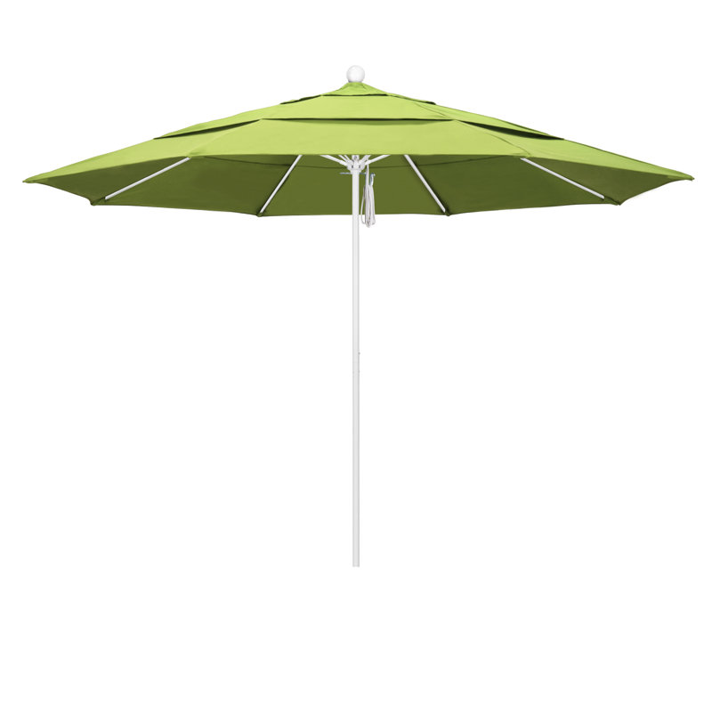 Parasol de marché 11 pi Silva, Pierre noire, Toile Sunbrella® perroquet