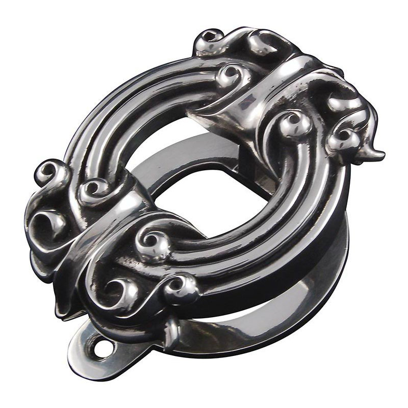 Sforza Door Knocker, Antique Silver