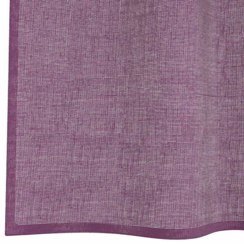 Voile Curtains With Tab Top 2 Pcs, Purple, 140cm Width x 175cm Drop