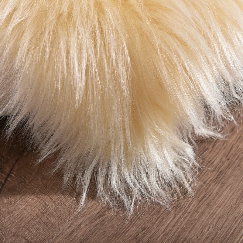 Cheveyo Faux Sheepskin Indoor Rug, Rectangle 3' x 4'