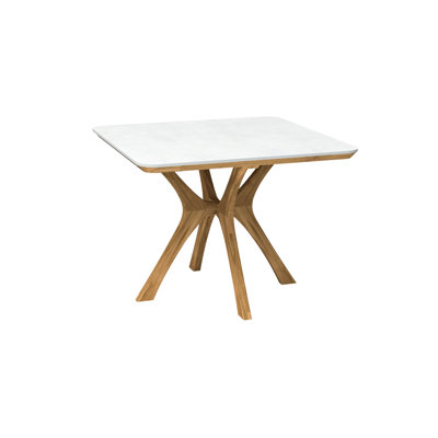 Fresco 40" Ceramic Top Square Dining Table - Taupe