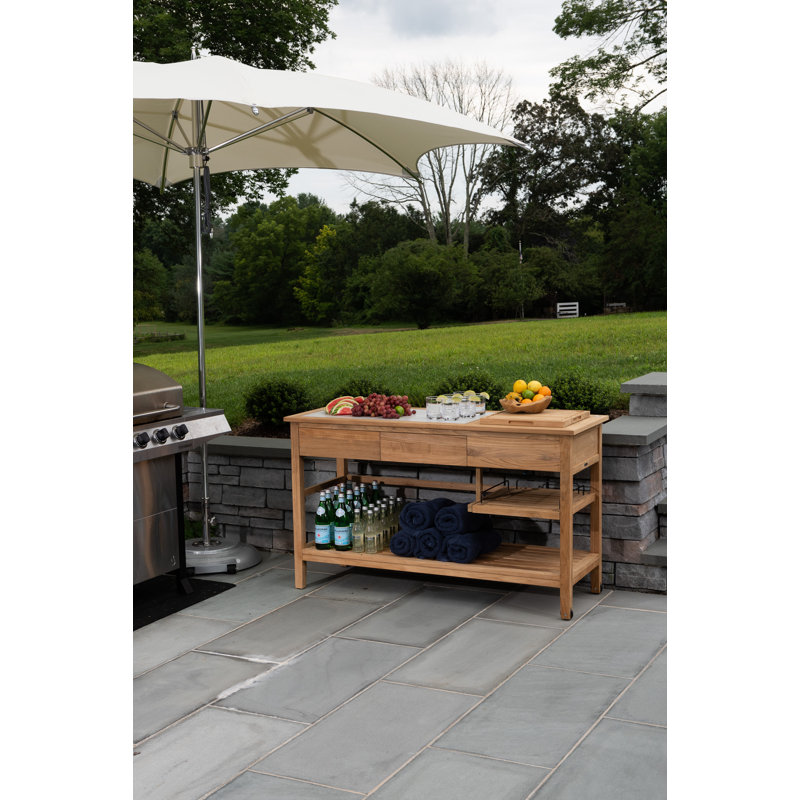 Andes Rectangular Ceramic Outdoor Buffet & Console Table