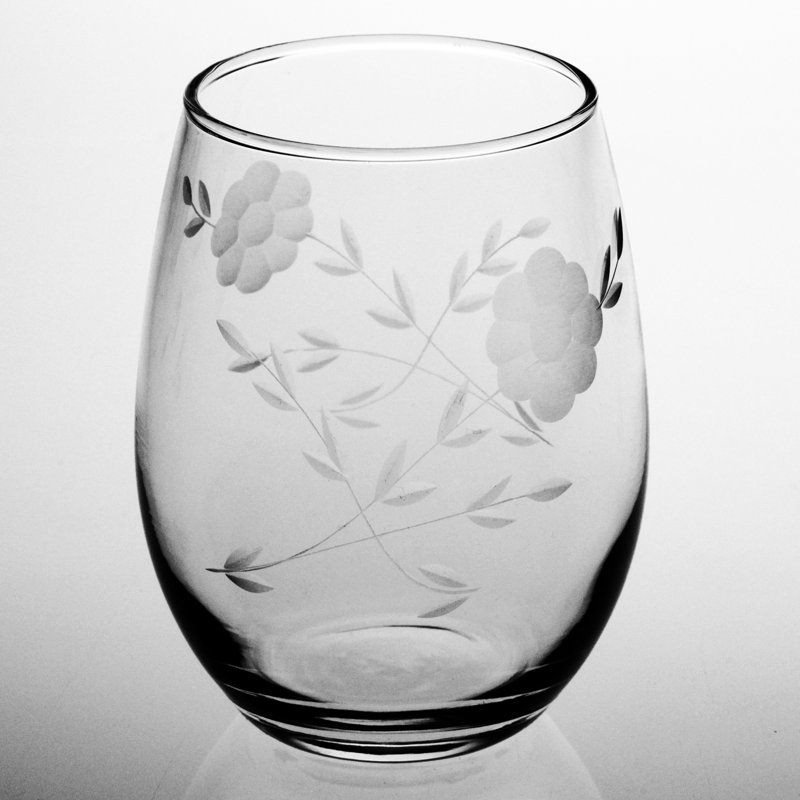Janet 15oz. Stemless Wine Glass Set