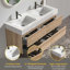 Meuble-lavabo mural 60 po (30 po * 2) avec lavabo à quartz et tiroirs-283688546-283688557-283688559