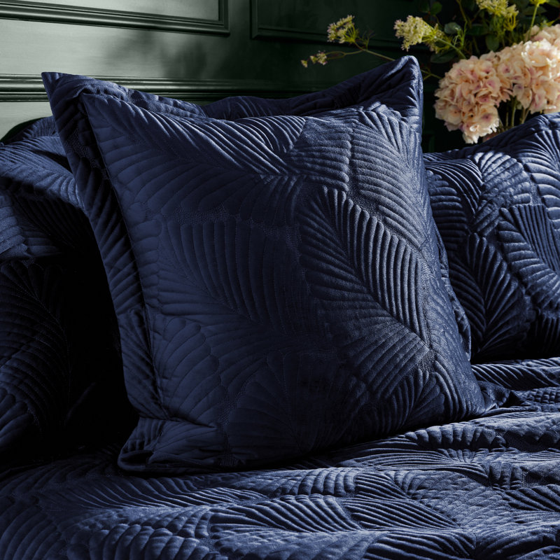Floral Navy Square Scatter Cushion Cushion, Navy