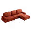 Canapé modulaire de 111 po, canapé modulaire, canapé en L revêtu de chenille avec repose-pieds amovible 111 po-5910634