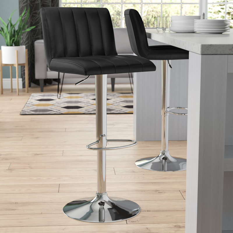 Tabouret de bar à hauteur réglable Winnols, Noir