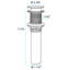 Robinet de lavabo cascade en nickel brossé pour salle de bain avec poignée stable-125364223